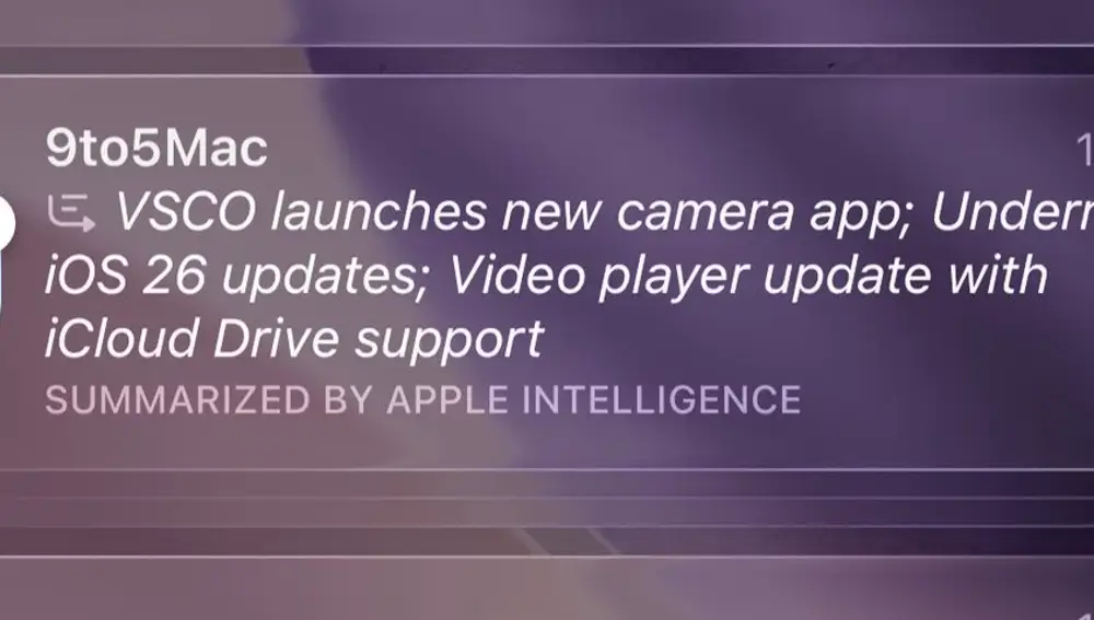 Nuevos resúmenes de Apple Intelligence en iOS 26 beta 4