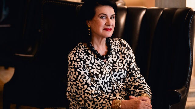Paloma Picasso durante su entrevista con LA RAZÓN