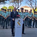 El subdelegado del Gobierno de España en Valladolid, Jacinto Canales, da la bienvenida a los nuevos guardias civiles