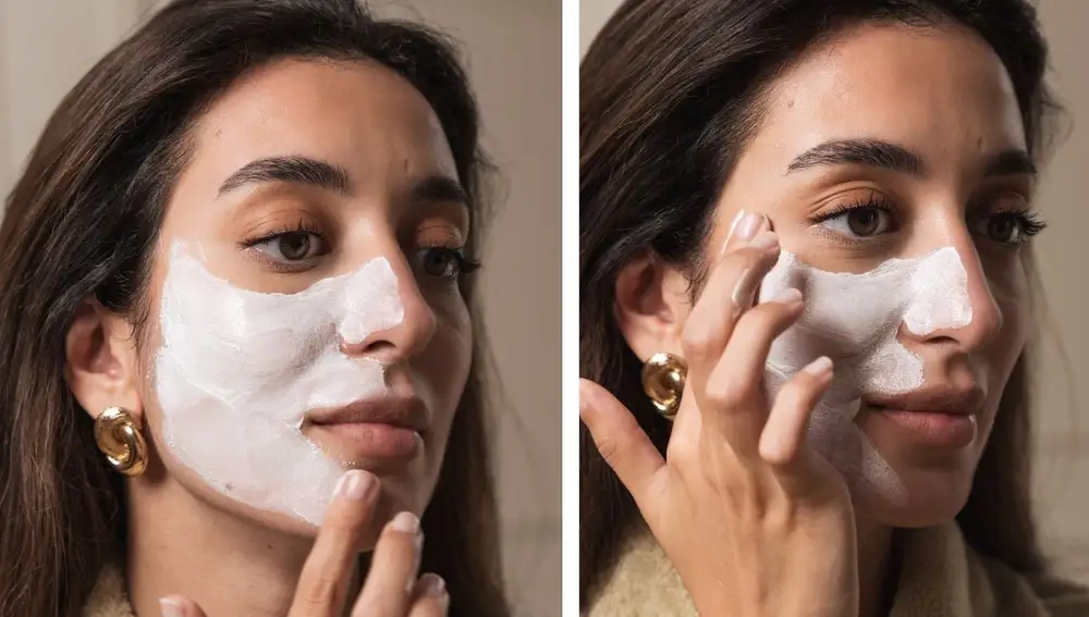 Aplicación de Biomagic Mask: cobertura uniforme y textura cremosa que se adapta a cada tipo de piel.