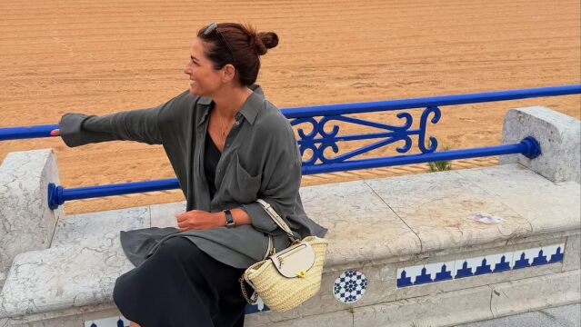 El look de Nuria Roca en Santander.