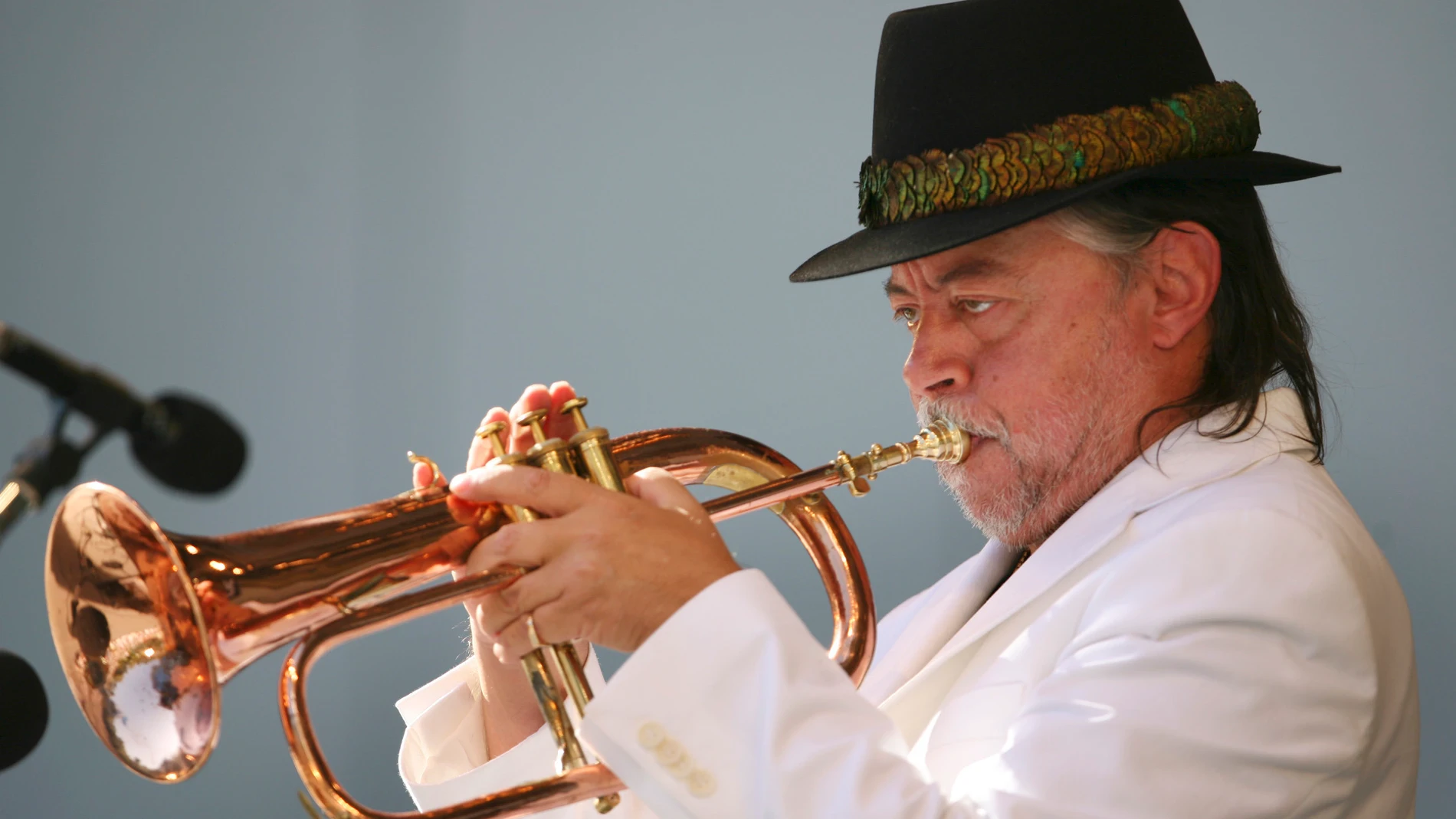 FILE - In this June 18, 2006 file photo, Chuck Mangione performs during the Playboy Jazz Festival in Los Angeles, Calif. (AP Photo/Lucas Jackson, file)