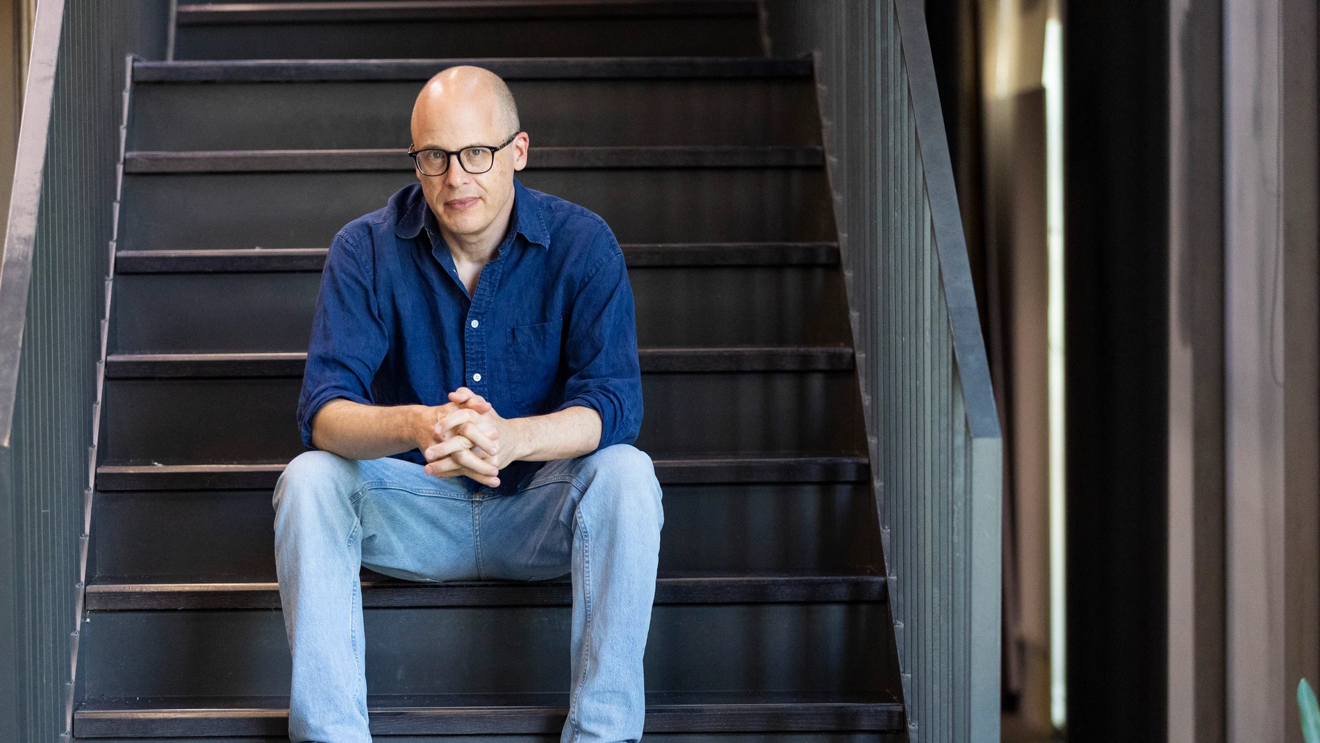 El escritor Lev Grossman durante su paso por Madrid