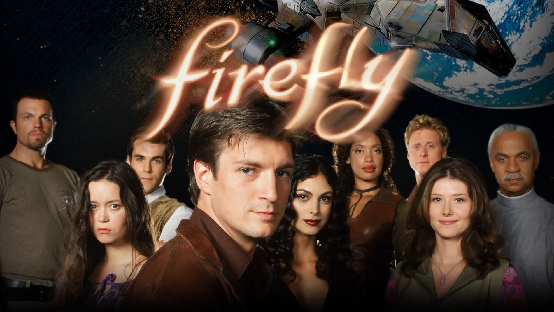 El elenco principal de 'Firefly' está liderado por Nathan Fillion como Malcolm Reynolds
