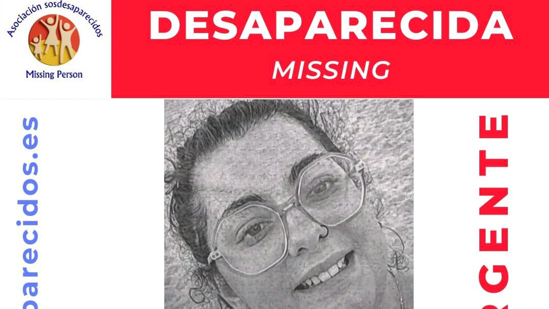 Imagen de alerta difundida por la Asociación 'SOS Desaparecidos'