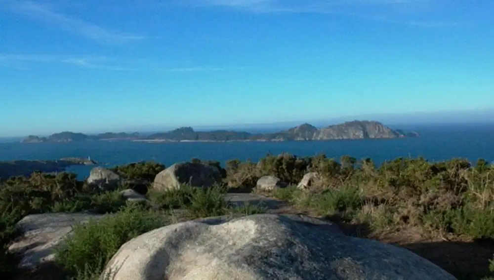Las Islas Cíes desde el mirador de O Facho.