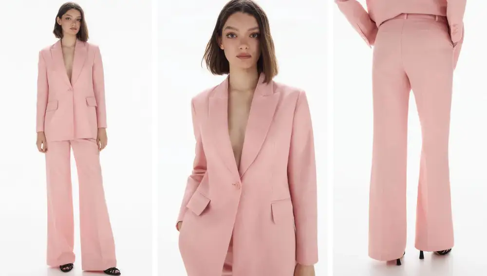Traje rosa de la colección TFP by Tamara Falcó para Pedro del Hierro: estructura, color y muchas posibilidades.