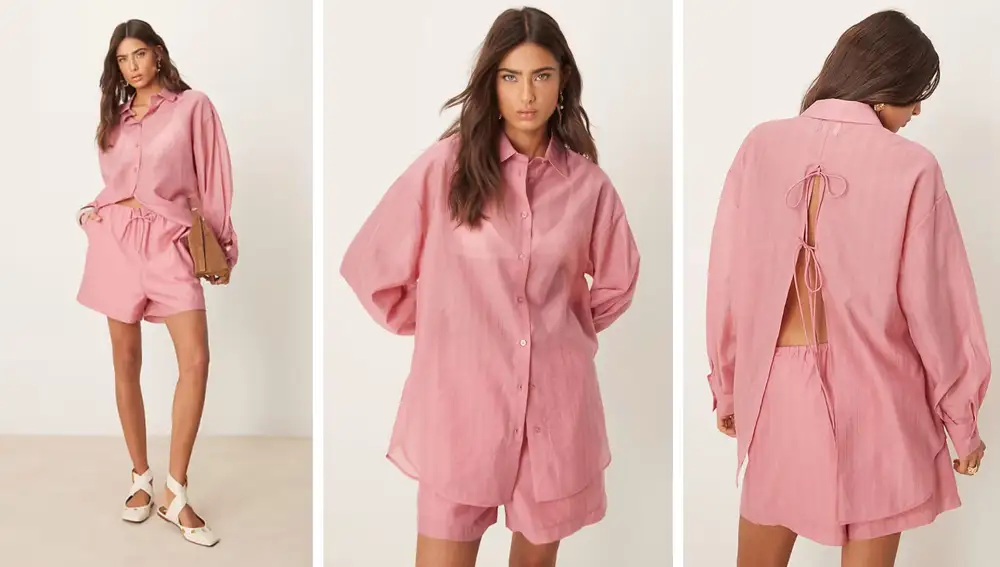 Conjunto de organza a rayas de ASOS DESIGN: ligero, amplio y perfecto para el verano.