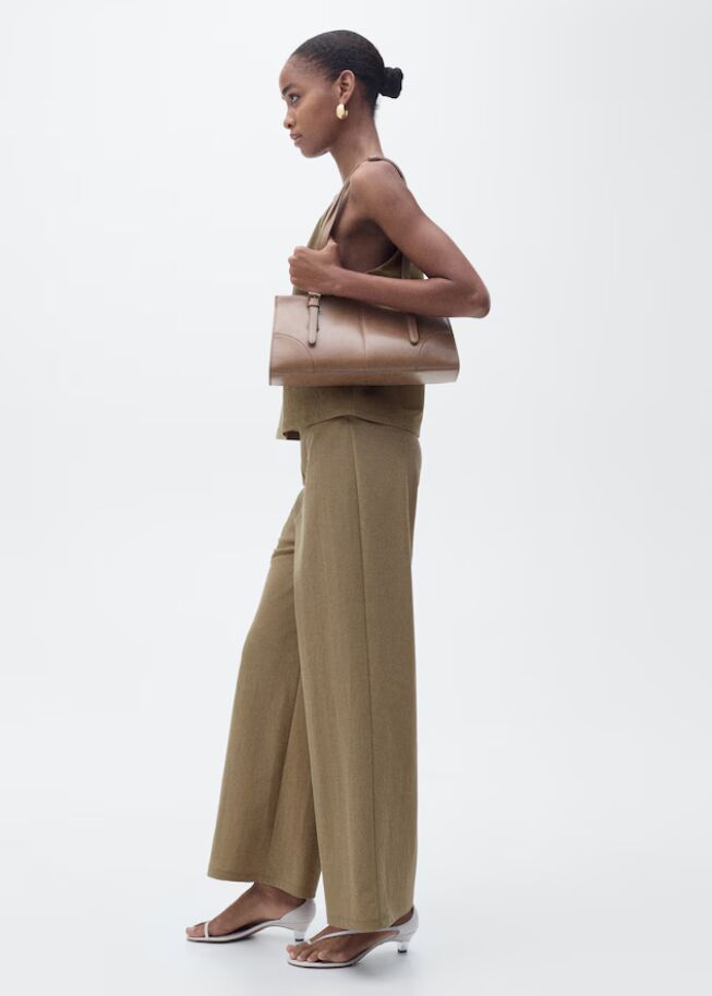 Pantalón palazzo crop