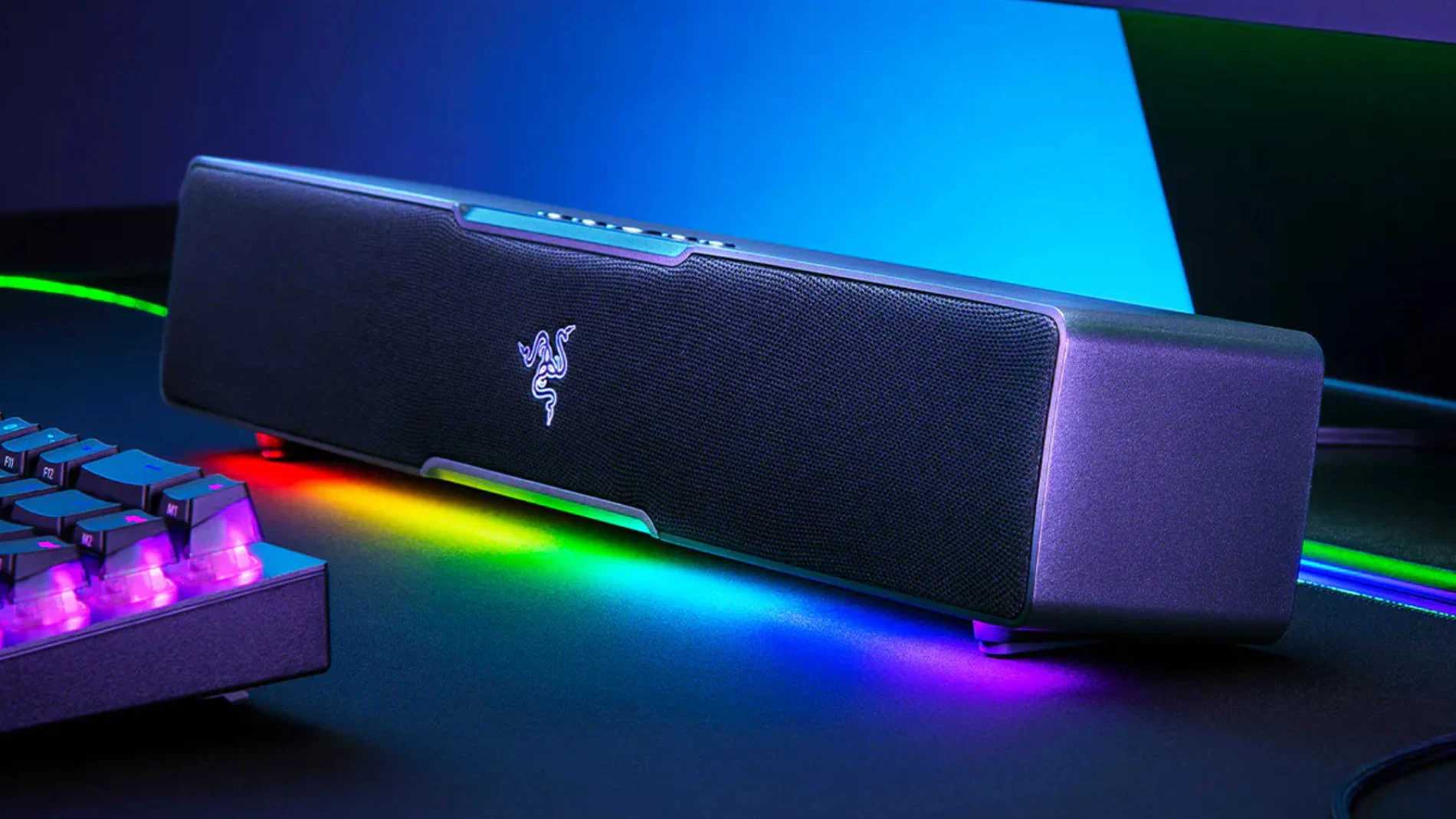 La barra de sonido Razer Leviathan V2 X tiene iluminación Razer Chroma RGB
