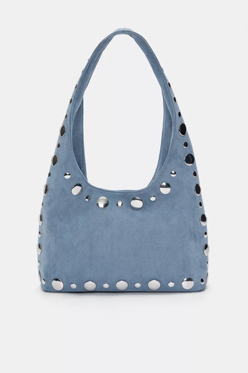 Bolso de hombro denim.