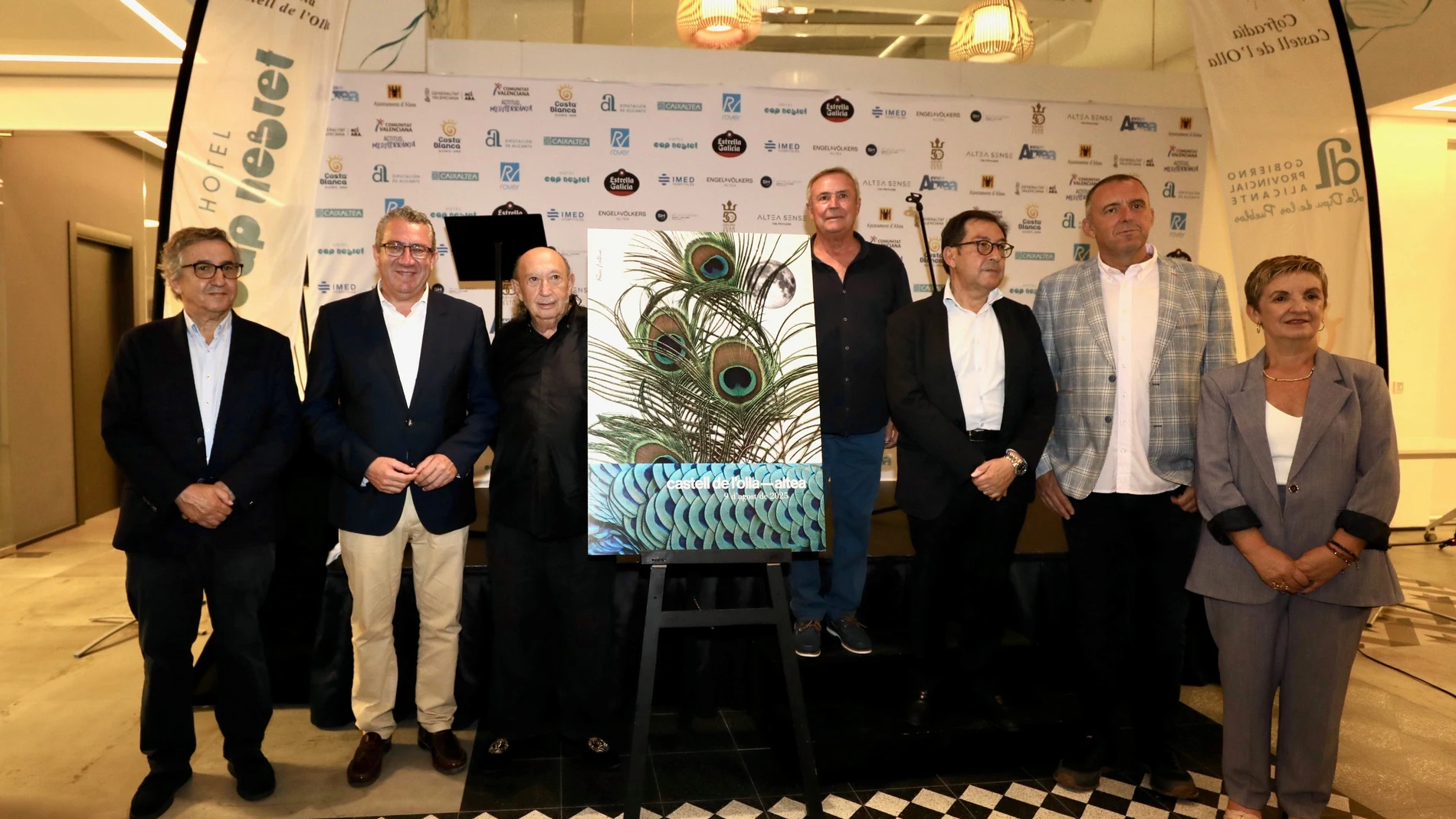 Imagen del cartel que anuncia el Castell de l'Olla de Altea que se disparará el próximo día 9 de agosto