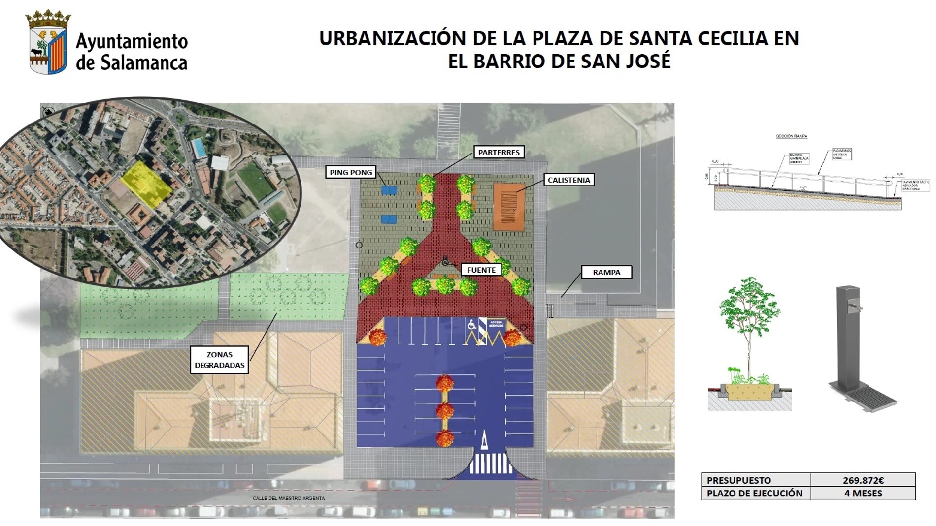 Urbanización de la Plaza de Santa Cecilia de Salamanca