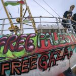 O.Próximo.- AMP2.- Comandos israelíes abordan el barco 'Handala' de la Flotilla a menos de 100 kilómetros de Gaza