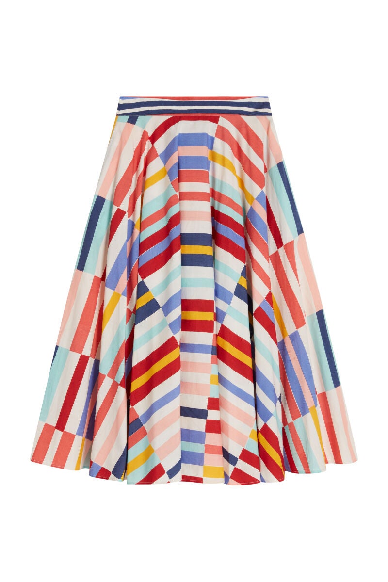 Falda multicolor.
