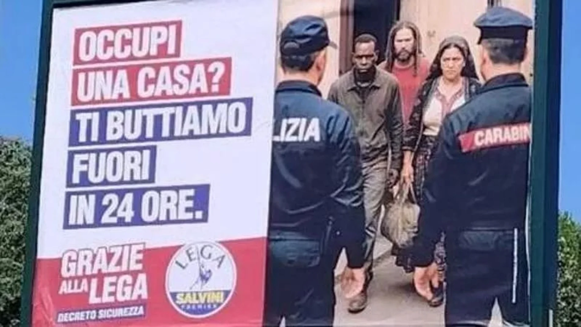 Imagen de uno de los carteles retirados