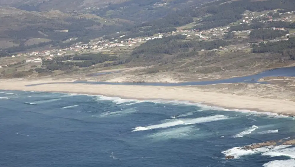 Vista aérea del arenal.
