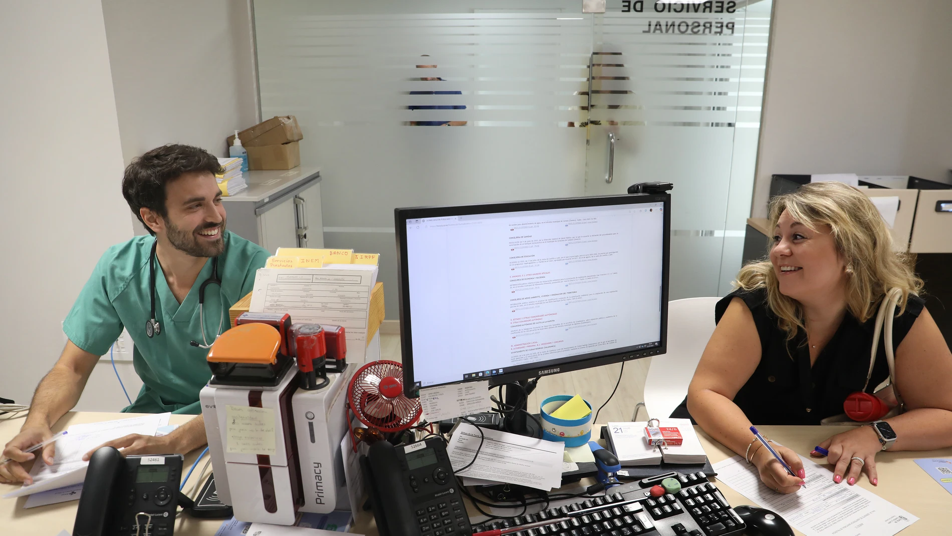 Dra.Teodora Teodosieva Todorova, Médico Residente que ha realizado el MIR en Primaria en Palencia y ha elegido Urgencias del Hospital Río Carrión para su primer contrato, al igual que el Dr. Daniel Robles de la Osa, que ha sacado la mejor nota de Castilla y León en la especialidad de Digestivo, ha realizado también el MIR en Palencia