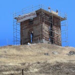 Reconstrucción de La Torre de telégrafo óptico de Tariego de Cerrato (Palencia), construida en 1844 en la segunda guerra Carlista
