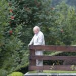 El expresidente de la Generalitat Jordi Pujol, en su residencia veraniega en Queralbs (Girona). 
