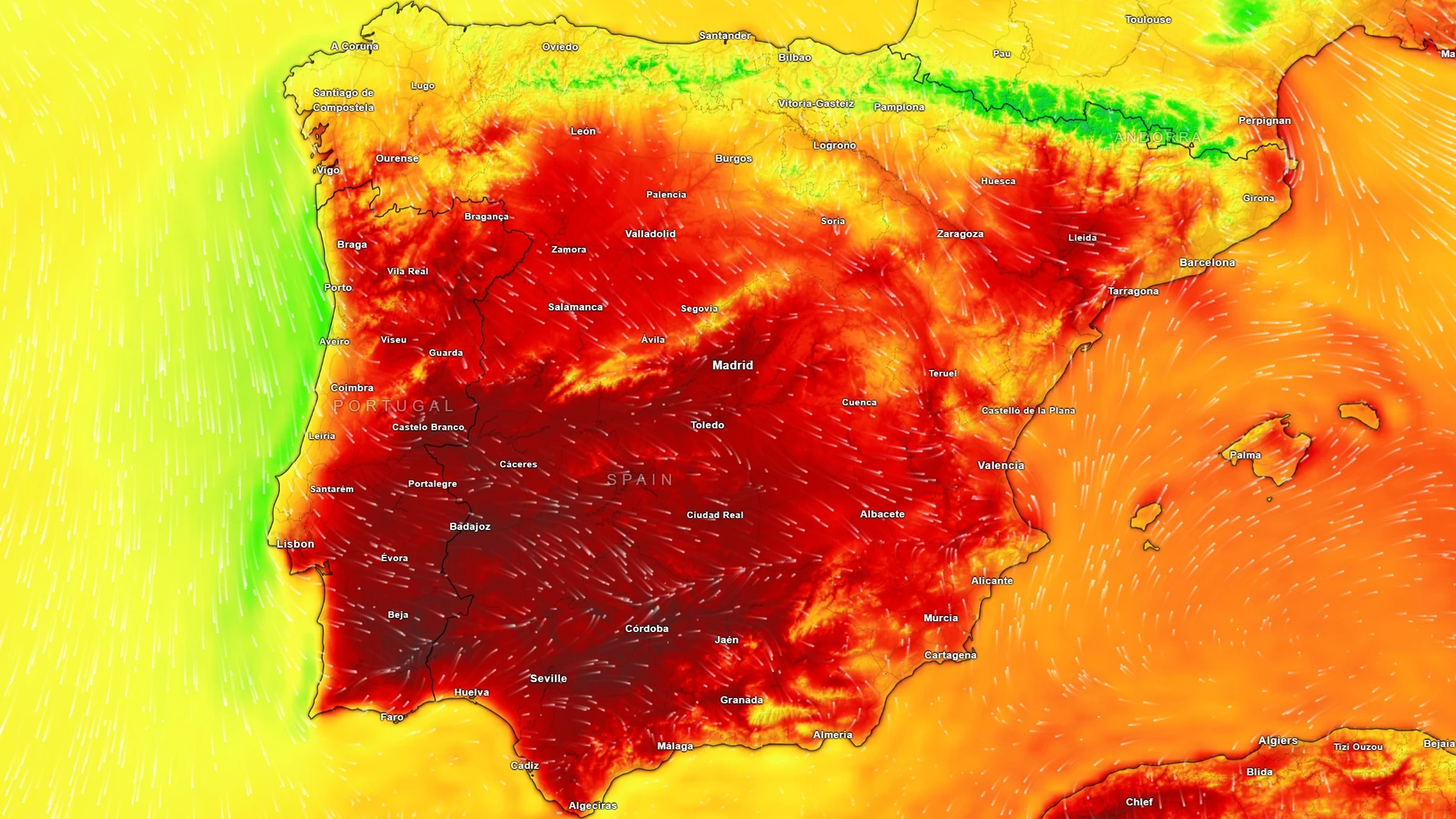 Predicción del tiempo de Meteored para el 27 de julio de 2025
