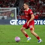 Florian Wirtz, en su debut con el Liverpool frente al AC Milan