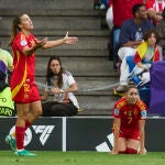 Guijarro y Carmona se lamentan durante la final