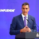 El presidente del Gobierno, Pedro Sánchez, hace balance del año de legislatura.