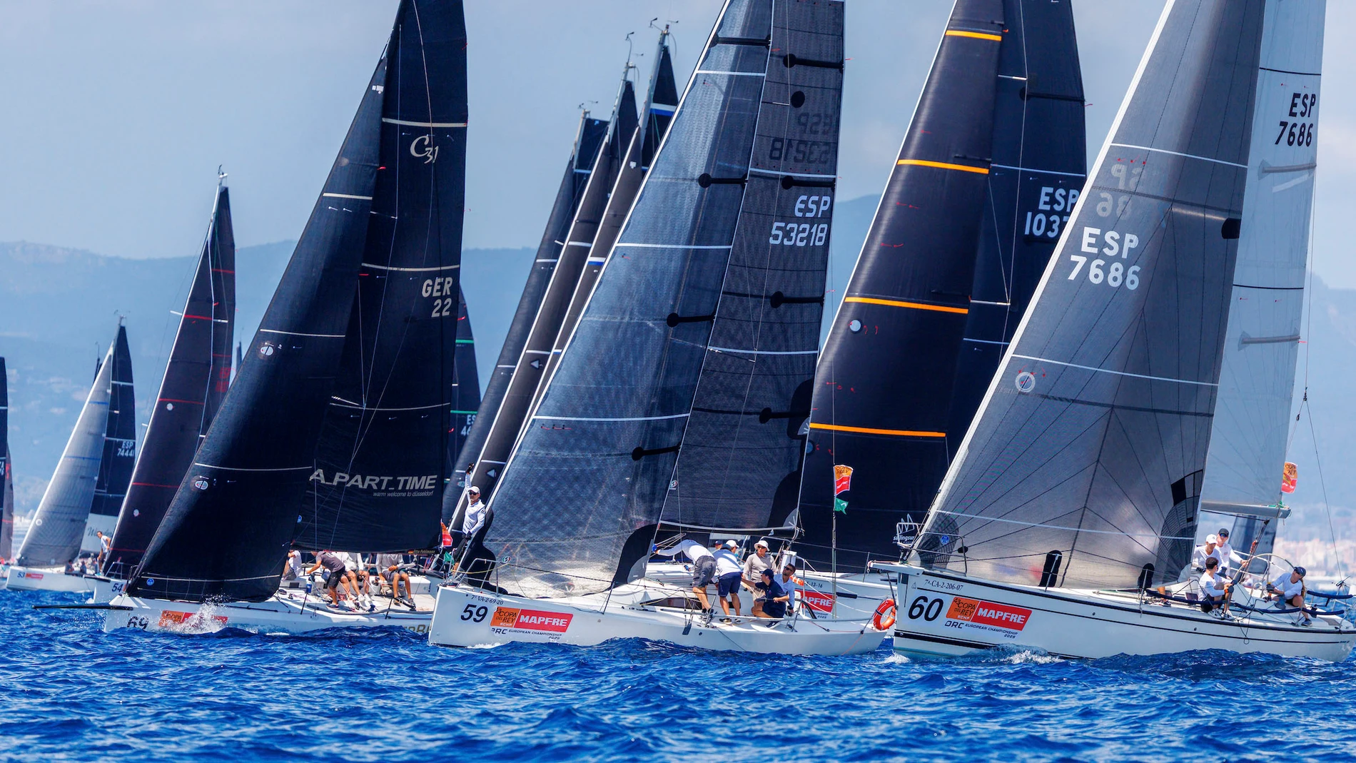 La flota de la 43 Copa del Rey MAPFRE, en la jornada oficial de entrenamientos