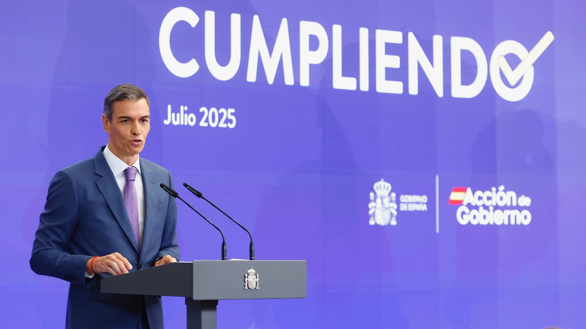 El presidente del Gobierno, Pedro Sánchez, hace balance del año de legislatura.