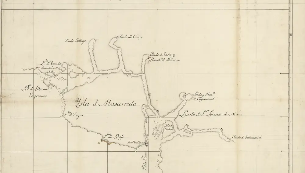 El plano del puerto de Nutka, a finales del siglo XVIII