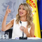 Rueda de prensa posterior a la reunión del Consejo de Ministros. Intervieven en la misma Pilar Alegría, Yoland