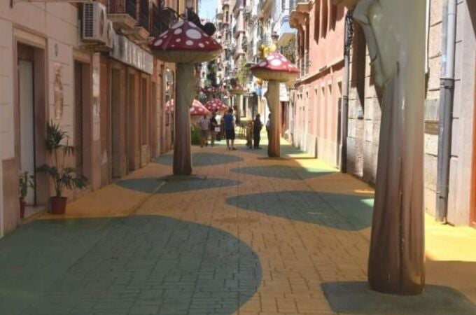 Imagen de la calle San Franscisco de Alicante, conocida como la calle de las Setas