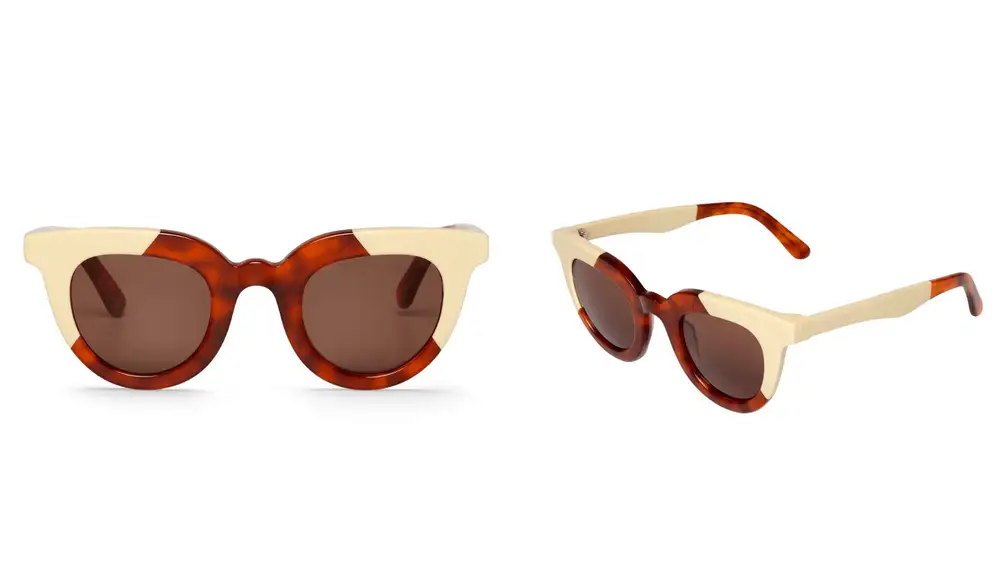 Gafas cat-eye crema y carey (65 €)