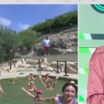 Jero González, reportero de 'Hoy en Día', muestra su bañador durante el programa