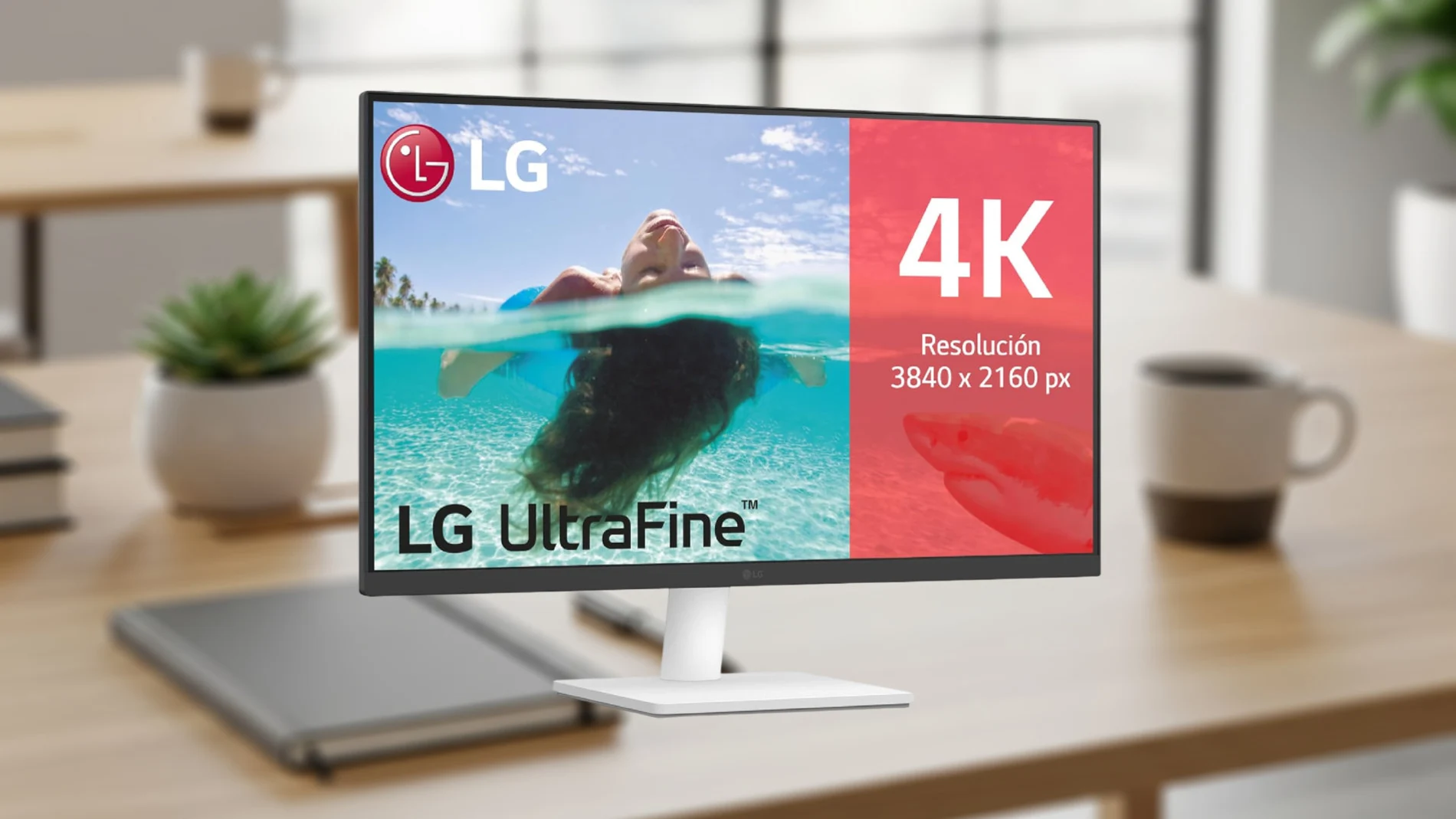 El LG 27US500-W tiene un diseño elegante y minimalista