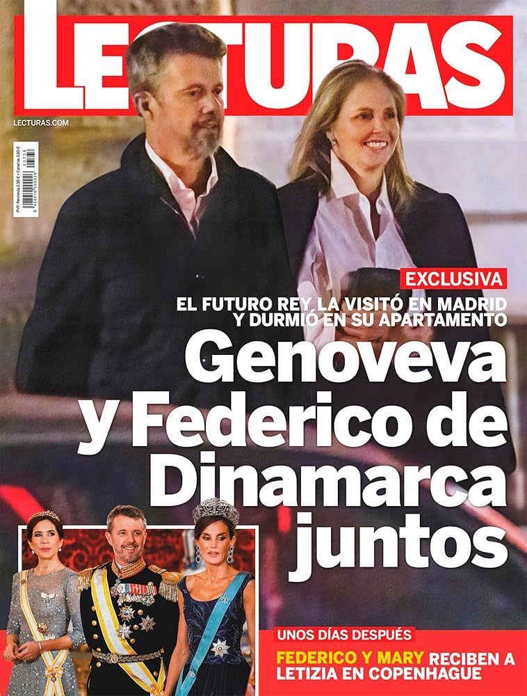 Portada de la revista Lecturas con el escándalo de la relación entre Federico de Dinamarca y Genoveva Casanova