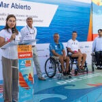 La presidenta de la Federación Balear de Vela, Catalina Darder, presenta el proyecto "Mar abierto", el primer equipo de regatas de crucero para personas con gran discapacidad