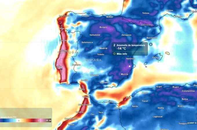 Olas de frío en la playa y 10ºC menos según la Aemet: el chorro polar que llegará a España en las próximas horas