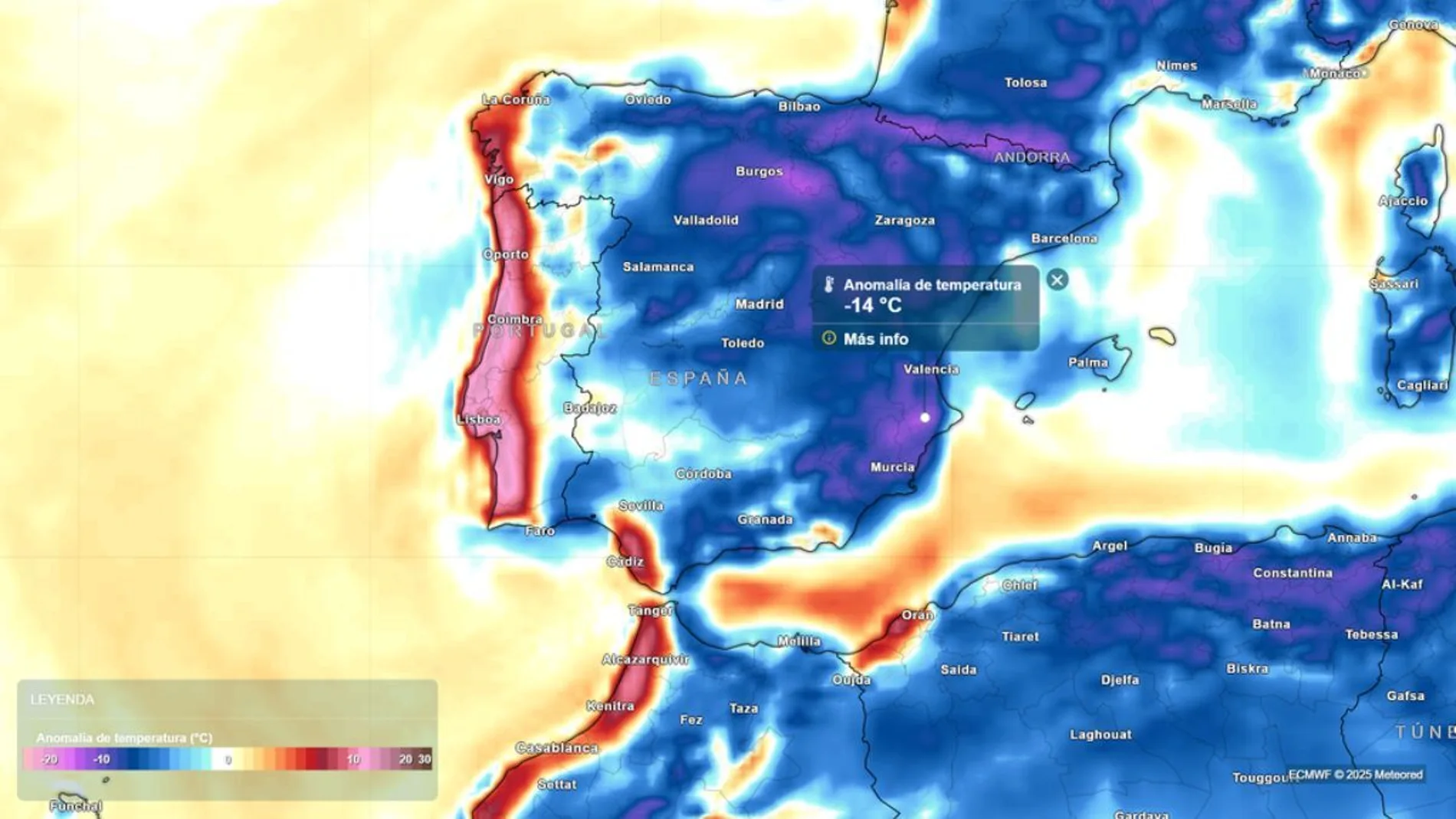 Olas de frío en la playa y 10ºC menos según la Aemet: el chorro polar que llegará a España en las próximas horas