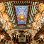 Interior del Palau de la Música Catalana en Barcelona