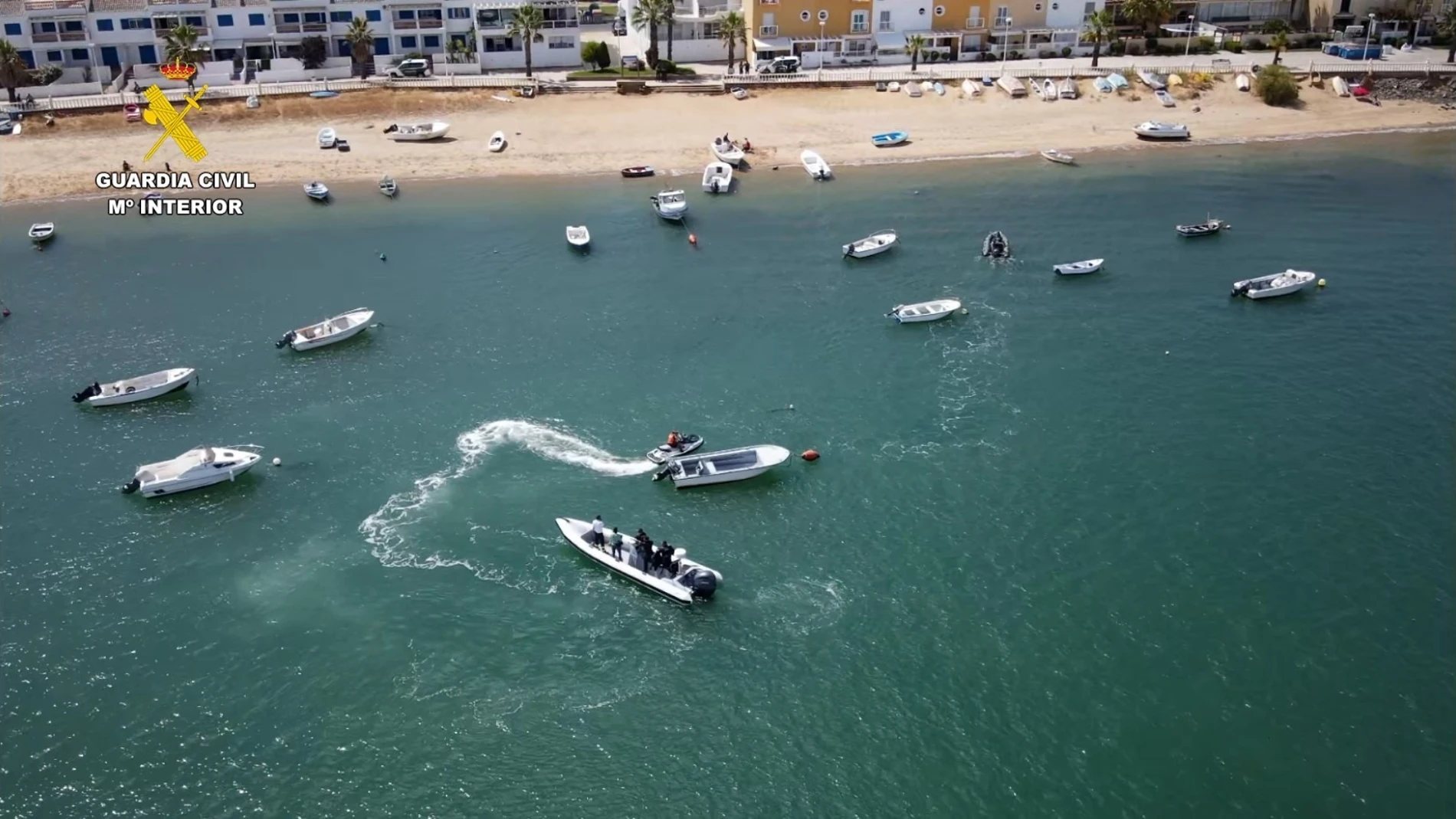 Operación de la Guardia Civil, en coordinación con la Guarda Nacional Republicana de Portugal (GNR) y Capitanía Marítima de Huelva