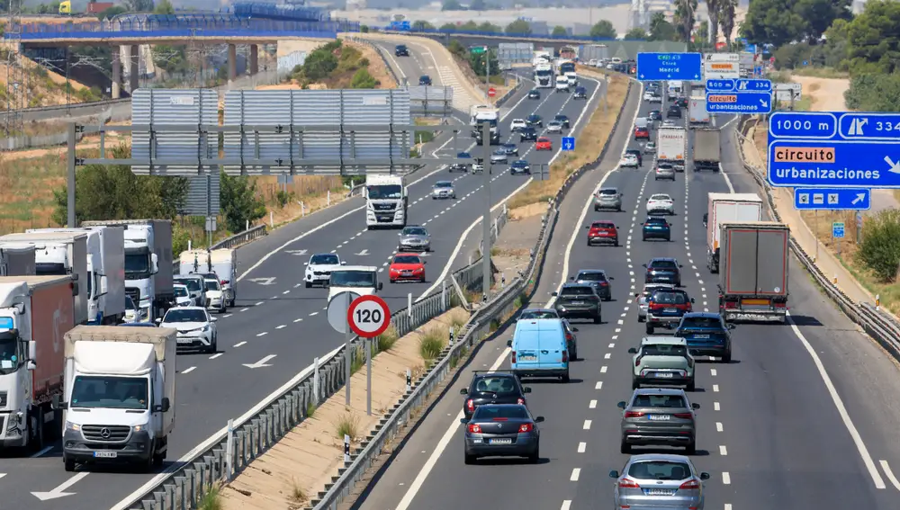 Tráfico en la salida de València