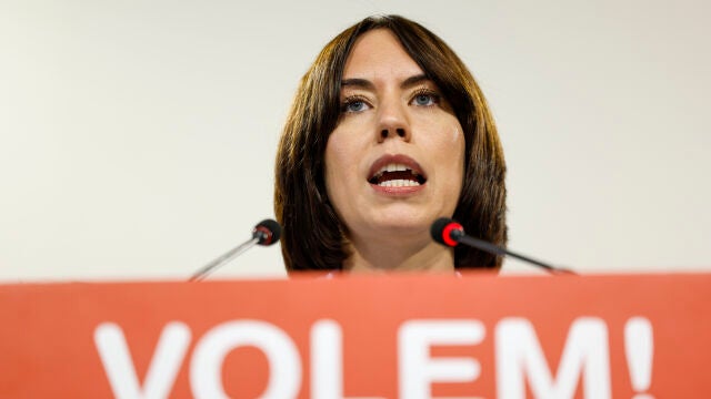 Diana Morant, hoy, en la sede del PSPV