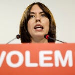 Diana Morant, hoy, en la sede del PSPV