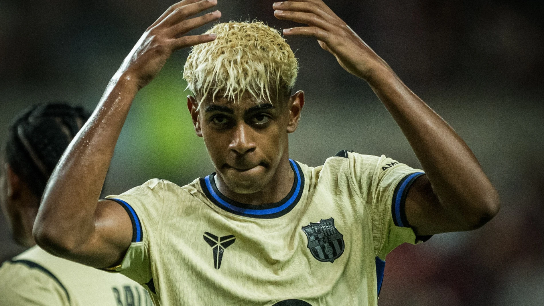 Lamine Yamal celebra uno de sus goles en la victoria del Barça contra el FC Seoul (3-7) en el amistoso de la gira asiática 2025 REMITIDA / HANDOUT por FCB Fotografía remitida a medios de comunicación exclusivamente para ilustrar la noticia a la que hace referencia la imagen, y citando la procedencia de la imagen en la firma 31/07/2025