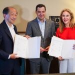 El presidente de la Junta de Andalucía, Juanma Moreno, preside en Kioto la firma de un convenio de colaboración entre el Kyoto Research Park y el Málaga TechPark en la cuarta jornada de su viaje oficial a Japón