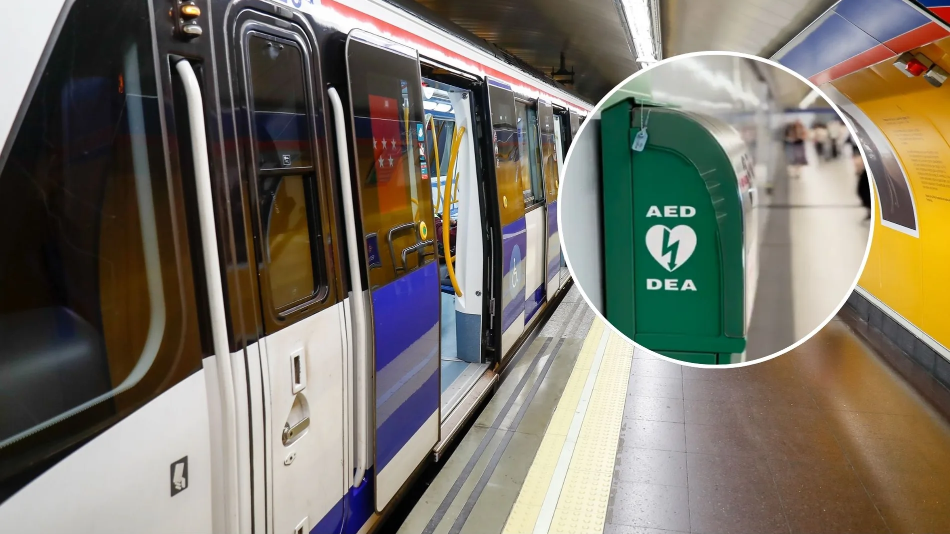 Metro de Madrid explica: así debes usar los desfibriladores externos en caso de emergencia