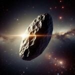 Ilustración del objeto interestelar 3I/ATLAS 