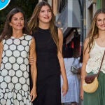 La Reina Letizia, la Princesa Leonor y la Infanta Sofía a la llegada del cine Rívoli Aficine en Palma de Mall